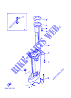CARTER SUPERIEUR pour Yamaha 6C Manual Starter, Tiller Handle, Manual Tilt, Pre-Mixing, Shaft 15