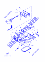 CARENAGE INFERIEUR pour Yamaha 6C Manual Starter, Tiller Handle, Manual Tilt, Pre-Mixing, Shaft 20