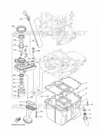 VENTILATEUR D'HUILE pour Yamaha F100D Electric Starter, Remote Control, Power Trim & Tilt, Shaft 20