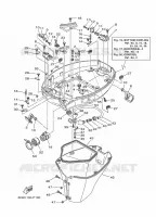 CAPOT INFERIEUR pour Yamaha F100D Electric Starter, Remote Control, Power Trim & Tilt, Shaft 25