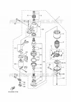 DEMARREUR pour Yamaha F100D Electric Starter, Remote Control, Power Trim & Tilt, Shaft 25