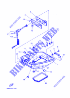 CARENAGE INFERIEUR pour Yamaha 6C Manual Starter, Tiller Handle, Manual Tilt, Pre-Mixing, Shaft 20