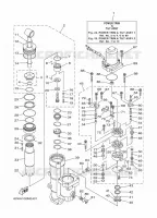 SYSTEME D'INCLINAISON 1 pour Yamaha F100D Electric Starter, Remote Control, Power Trim & Tilt, Shaft 20