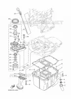 VENTILATEUR D'HUILE pour Yamaha F100D Electric Starter, Remote Control, Power Trim & Tilt, Shaft 20