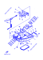 CARENAGE INFERIEUR pour Yamaha 6M Manual Starter, Tiller Handle, Manual Tilt, Pre-Mixing, Shaft 15
