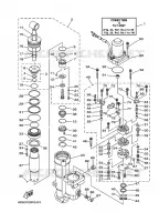 SYSTEME D'INCLINAISON 1 pour Yamaha F100D 4 Stroke, Electric Starter, Remote Control, Power Trim & Tilt de 2007