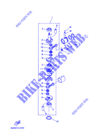 VILEBREQUIN / PISTON pour Yamaha 6C 2 Stroke, Manual Starter, Tiller Handle, Manual Tilt, Pre-Mixing de 2007