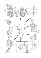 PIECES D'ENTRETIEN pour Yamaha F115B Electric Starter, Remote Control, Power Trim & Tilt, Shaft 25