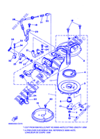 DEMARREUR KICK pour Yamaha 6C Manual Starter, Tiller Handle, Manual Tilt, Pre-Mixing, Shaft 20