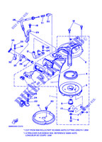 DEMARREUR KICK pour Yamaha 6C Manual Starter, Tiller Handle, Manual Tilt, Pre-Mixing, Shaft 15