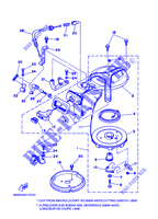 DEMARREUR KICK pour Yamaha 6C Manual Starter, Tiller Handle, Manual Tilt, Pre-Mixing, Shaft 15