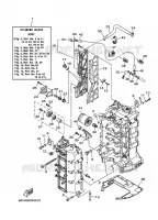 CYLINDRE / CARTER MOTEUR 1 pour Yamaha FL115A Counter Rotation, Electric Starter, Remote Control, Power Trim & Tilt de 2007