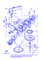 DEMARREUR KICK pour Yamaha 6C Manual Starter, Tiller Handle, Manual Tilt, Pre-Mixing, Shaft 20