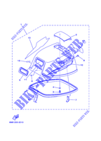 CAPOT SUPERIEUR pour Yamaha 6C Manual Starter, Tiller Handle, Manual Tilt, Pre-Mixing, Shaft 15