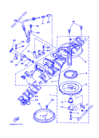 DEMARREUR KICK pour Yamaha 6C 2 Stroke, Manual Starter, Tiller Handle, Manual Tilt de 2002