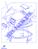 CAPOT SUPERIEUR pour Yamaha 6C 2 Stroke, Manual Starter, Tiller Handle, Manual Tilt de 1998