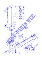 CARTER INFERIEUR ET TRANSMISSION pour Yamaha 6C 2 Stroke, Manual Starter, Tiller Handle, Manual Tilt de 1998