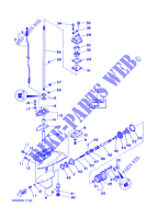 CARTER INFERIEUR ET TRANSMISSION pour Yamaha 6C 2 Stroke, Manual Starter, Tiller Handle, Manual Tilt de 1997