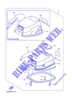 CAPOT SUPERIEUR pour Yamaha 6C 2 Stroke, Manual Starter, Tiller Handle, Manual Tilt de 1997