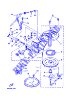DEMARREUR KICK pour Yamaha 6C 2 Stroke, Manual Starter, Tiller Handle, Manual Tilt de 1997
