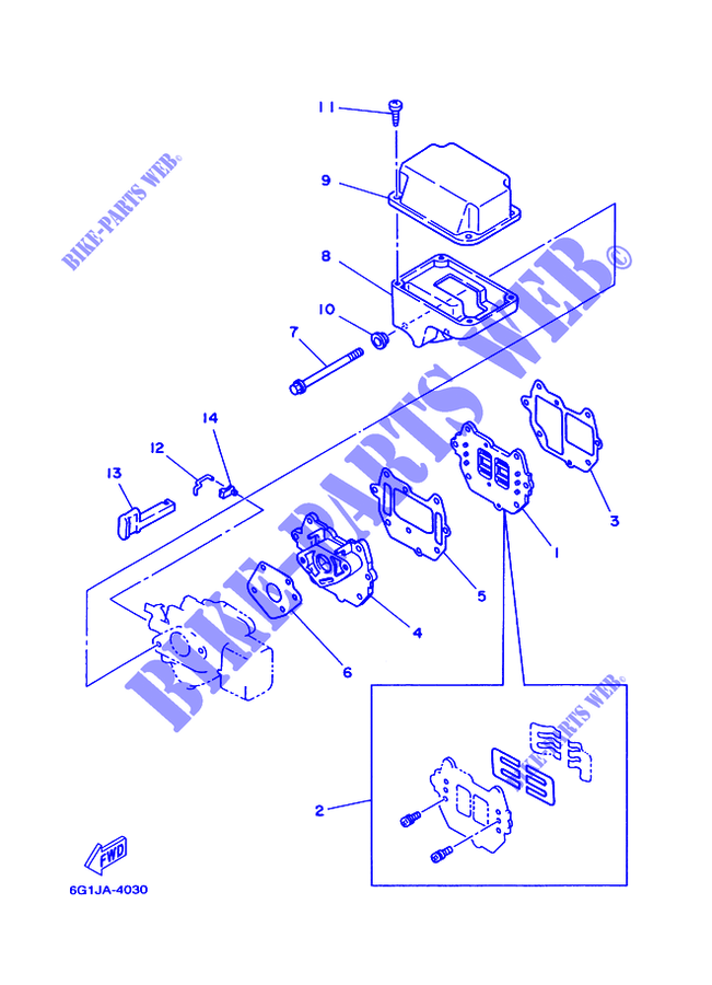 ADMISSION pour Yamaha 6C 2 Stroke, Manual Starter, Tiller Handle, Manual Tilt de 1997