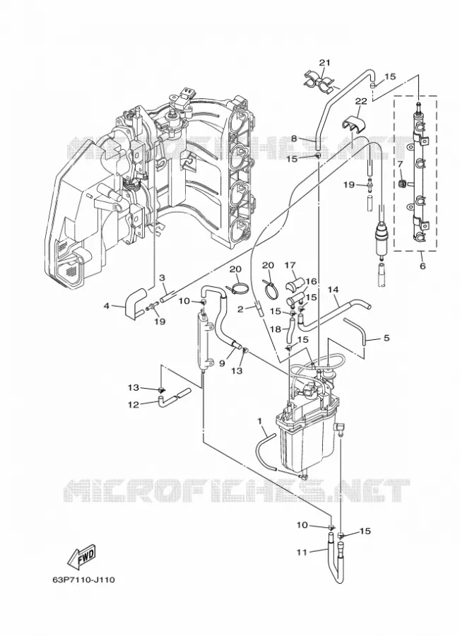 POMPE A INJECTION 2 Yamaha OUTBOARD ENGINES 150hp (110.3kW) 2011 F150  F150AETX
