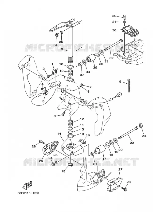 SUPPORT 2 Yamaha OUTBOARD ENGINES 150hp (110.3kW) 2011 F150  F150AETL