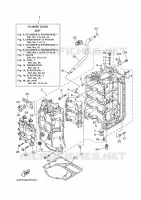 CYLINDRE / CARTER MOTEUR 1 pour Yamaha F150D Electric Starter, Remote Control, Power Trim & Tilt, Shaft 25