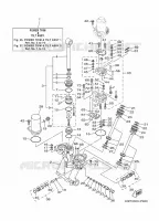 SYSTEME D'INCLINAISON 1 pour Yamaha F150D Electric Starter, Remote Control, Power Trim & Tilt, Shaft 25