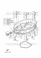 CAPOT INFERIEUR 1 pour Yamaha F150F Electric Starter, Remote Control, Power Trim & Tilt, Shaft 25