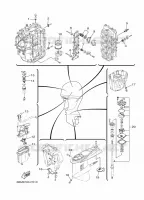 PIECES D'ENTRETIEN pour Yamaha F150F Electric Starter, Remote Control, Power Trim & Tilt, Shaft 25