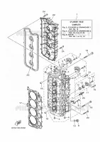 CYLINDRE / CARTER MOTEUR 2 pour Yamaha F150G Electric Starter, Remote Control, Power Trim & Tilt, Shaft 25