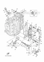 CYLINDRE ET CARTER MOTEUR 3 pour Yamaha F150G Electric Starter, Remote Control, Power Trim & Tilt, Shaft 25