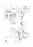 POMPE A INJECTION 1 pour Yamaha F150G Electric Starter, Remote Control, Power Trim & Tilt, Shaft 25
