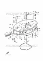 CAPOT INFERIEUR 1 pour Yamaha F150G Electric Starter, Remote Control, Power Trim & Tilt, Shaft 20