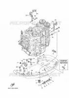 CAPOT INFERIEUR 3 pour Yamaha F150G Electric Starter, Remote Control, Power Trim & Tilt, Shaft 25