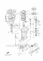 KIT DE REPARATION 2 pour Yamaha F150G Electric Starter, Remote Control, Power Trim & Tilt, Shaft 25