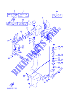 KIT DE REPARATION  pour Yamaha 6D Manual Start, Tiller Handle, Manual Tilt, Shaft 15