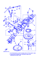 DEMARREUR KICK pour Yamaha 6D Manual Start, Tiller Handle, Manual Tilt, Shaft 15