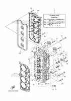 CYLINDRE / CARTER MOTEUR 2 pour Yamaha F175C Electric Starter, Remote Control, Power Trim & Tilt, Shaft 20