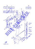 KIT DE REPARATION  pour Yamaha 6D Manual Start, Tiller Handle, Manual Tilt, Shaft 20