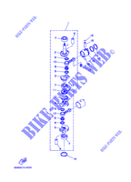 VILEBREQUIN / PISTON pour Yamaha 6D Manual Start, Tiller Handle, Manual Tilt, Shaft 20