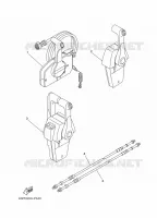 BOITIER DE COMMANDE A DISTANCE pour Yamaha F200B Electric Starter, Remote Control, Power Trim & Tilt, Shaft 25