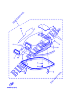 CAPOT SUPERIEUR pour Yamaha 6D 2 Stroke, Manual Starter, Tiller Handle, Manual Tilt de 2001