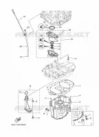 VENTILATEUR D'HUILE pour Yamaha F200F Electric Starter, Remote Control, Power Trim & Tilt, Shaft 20