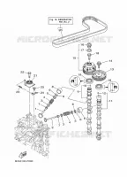 SOUPAPE pour Yamaha F200F Electric Starter, Remote Control, Power Trim & Tilt, Shaft 25