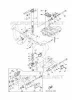 SUPPORT 2 pour Yamaha F200F Electric Starter, Remote Control, Power Trim & Tilt, Shaft 25