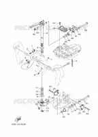 SUPPORT 2 pour Yamaha F200G Electric Starter, Remote Control, Power Trim & Tilt, Shaft 25