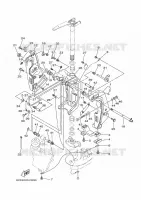 ARAIGNEE pour Yamaha F225F Electric Starter, Remote Control, Power Trim & Tilt, Shaft 30