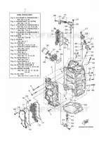 CYLINDRE / CARTER MOTEUR 1 pour Yamaha F225F Electric Starter, Remote Control, Power Trim & Tilt, Shaft 30
